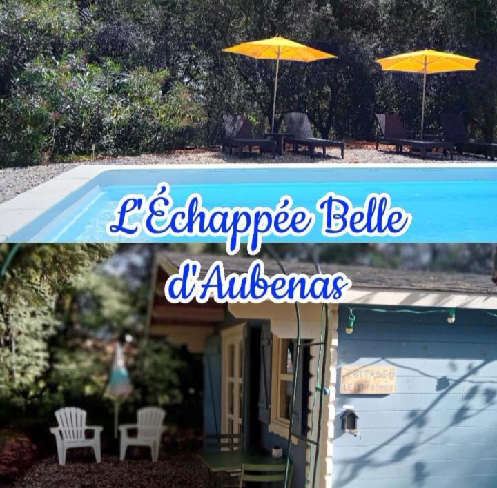 Chalet "Le Petit Olivier" Gites Appart 'Hotel L'Echappee Belle D'Aubenas Logement 2 Sur 3 المظهر الخارجي الصورة